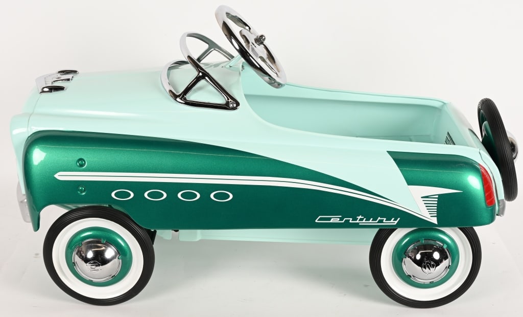 MURRAY CENTURY PEDAL CAR: Professionally restored Murray Century Pedal Car. This car looks beautiful with a high quality restoration. Looks better than the day it was new! 36" Excellent