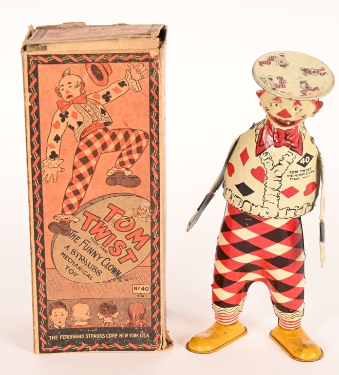 STRAUSS TIN WINDUP TOM TWIST w/ BOX (1 of 10)