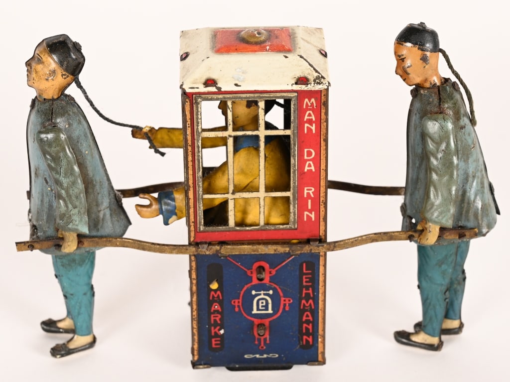 LEHMANN TIN WINDUP MANDARIN: Lehmann tin windup Mandarin. All original and complete. Nice condition. Windup works. 7 1/2" Excellent