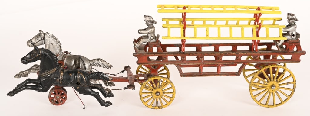 KENTON CAST IRON FIRE LADDER WAGON (1 of 6)