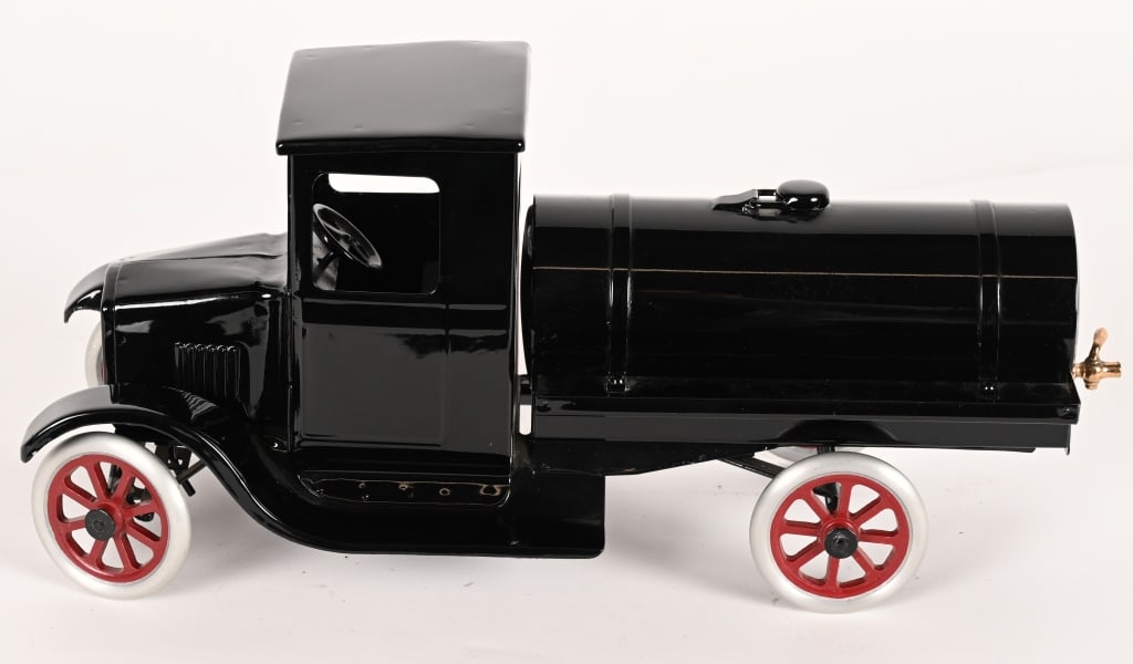 COWDERY FLIVVER TANKER TRUCK "PROTOTYPE": Cowdery Tanker Truck. With Cowdery Sticker stamped Prototype. 14" Near Mint