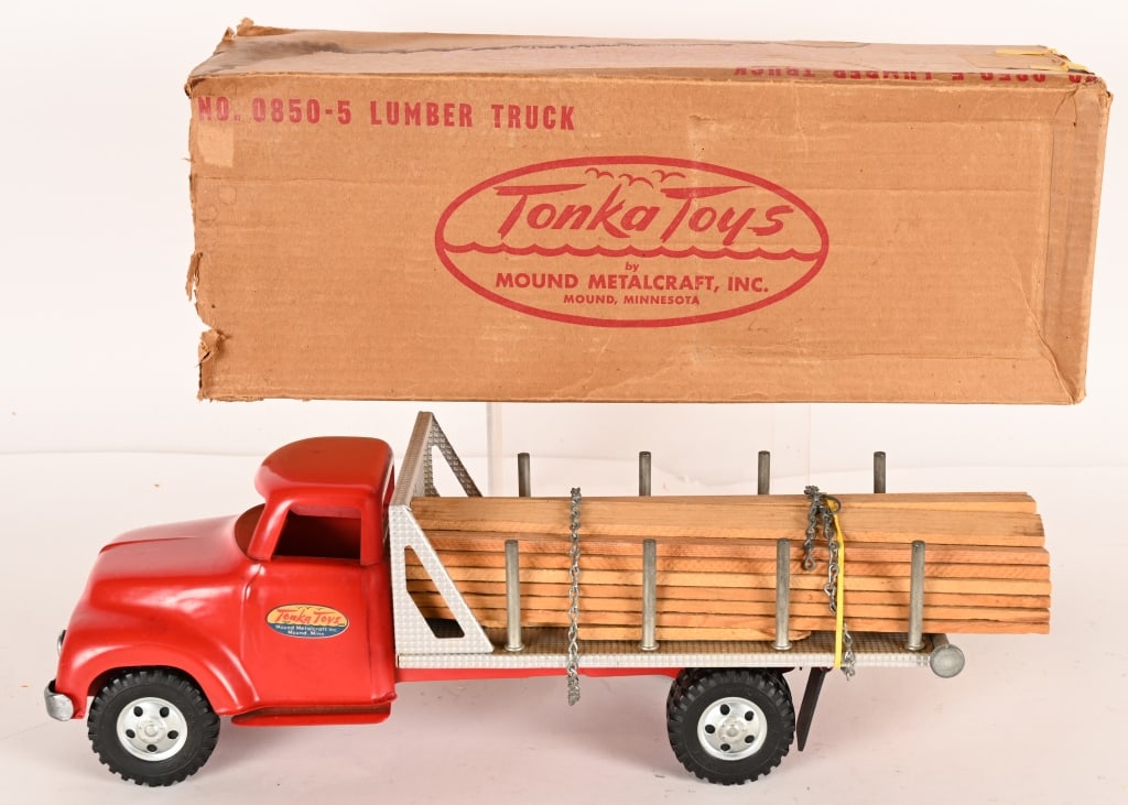 1954 TONKA LUMBER TRUCK w/ BOX (1 of 7)