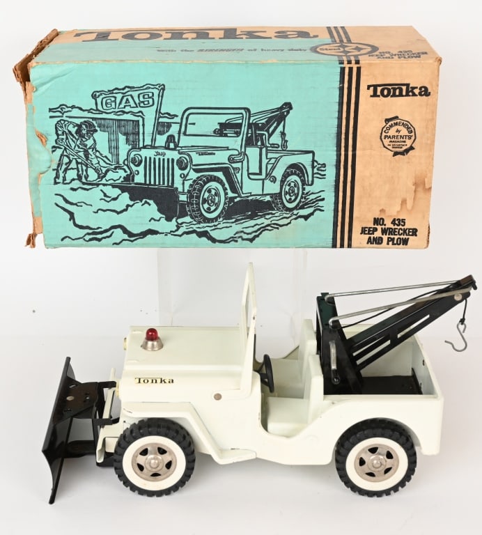 TONKA #435 JEEP WRECKER & PLOW w/ BOX (1 of 7)
