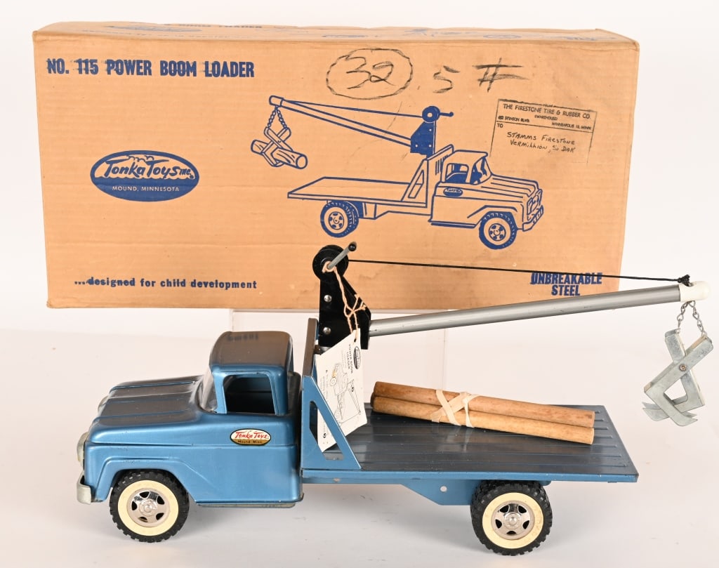 1960 TONKA POWER BOOM LOADER w/ BOX (1 of 8)