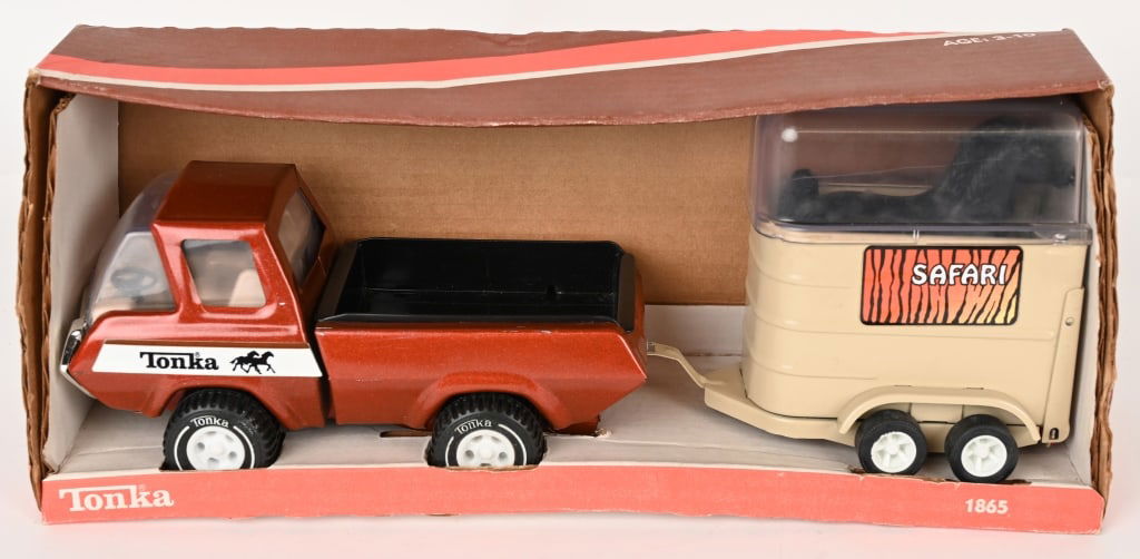 TONKA #1865 PICKUP & HORSE TRAILER w/ BOX (1 of 5)