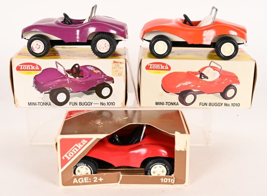 3- TONKA #1010 FUN BUGGY w/ BOX: Lot of 3 #1010 Tonka Fun Buggy. All never played with in Boxes. 7" Excellent