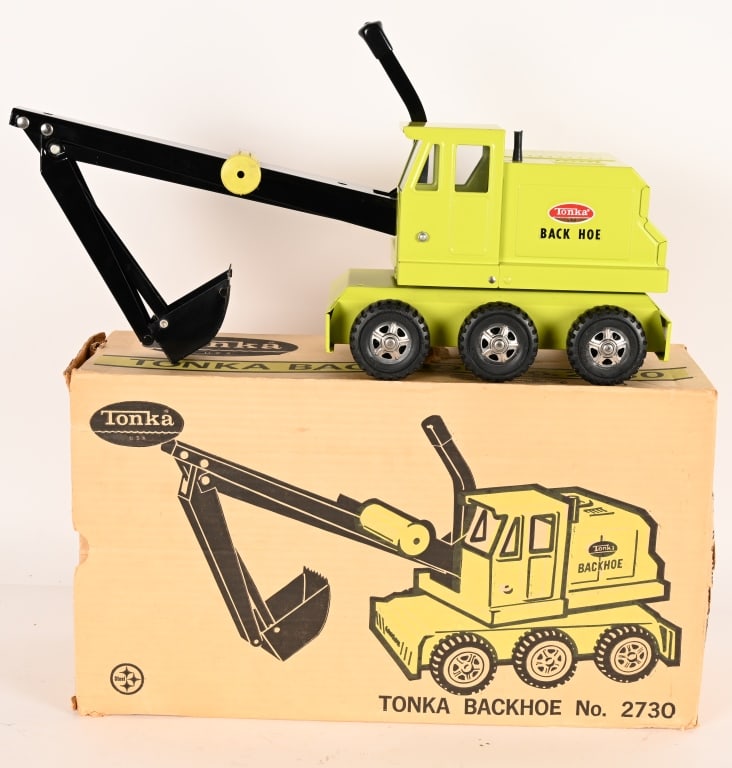 TONKA #2730 BACKHOE w/ BOX: #2730 Tonka Backhoe. Never played with condition. Boxed 19" Excellent