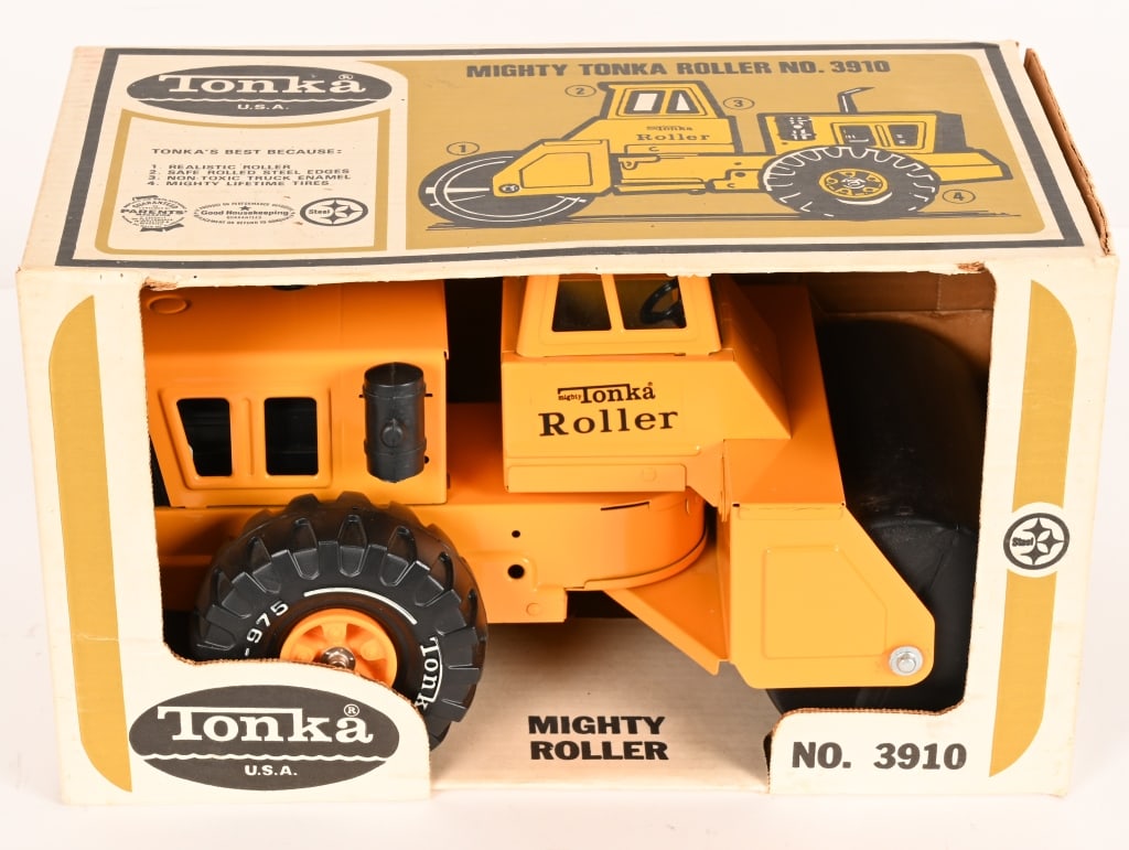 TONKA #3910 MIGHTY ROLLER w/ BOX: #3910 Mighty Tonka Roller. Never played with sealed in Box 16" Near Mint