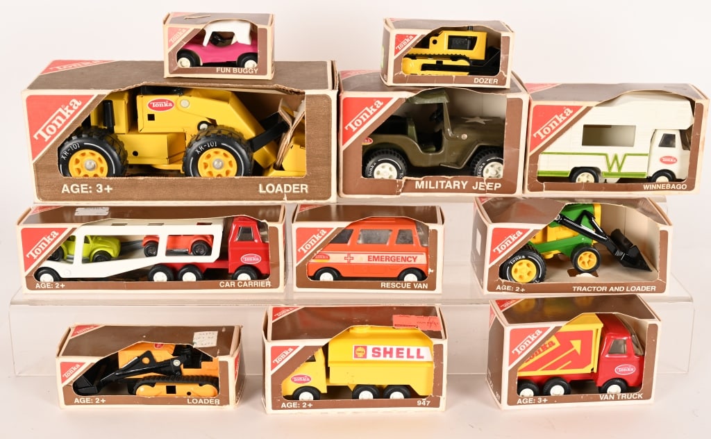 11- VINTAGE TONKA TRUCKS w/ BOXES (1 of 4)