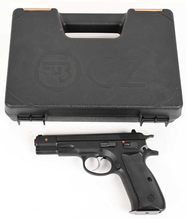 CZ 75 COLD WAR COMMEMORATIVE EDITION PISTOL: SERIAL NUMBER: CCCP2423. BARREL: 4 1/2". CALIBER: 9X19. This CZ 75 B Cold War Commemorative is one of just 999 pistols produced, each marked with a distinctive CCCP serial prefix, red Soviet star, and
