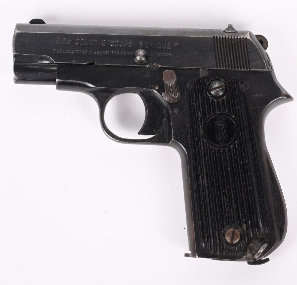 FRENCH HENDAYE UNIQUE SEMI AUTOMATIC PISTOL (1 of 4)
