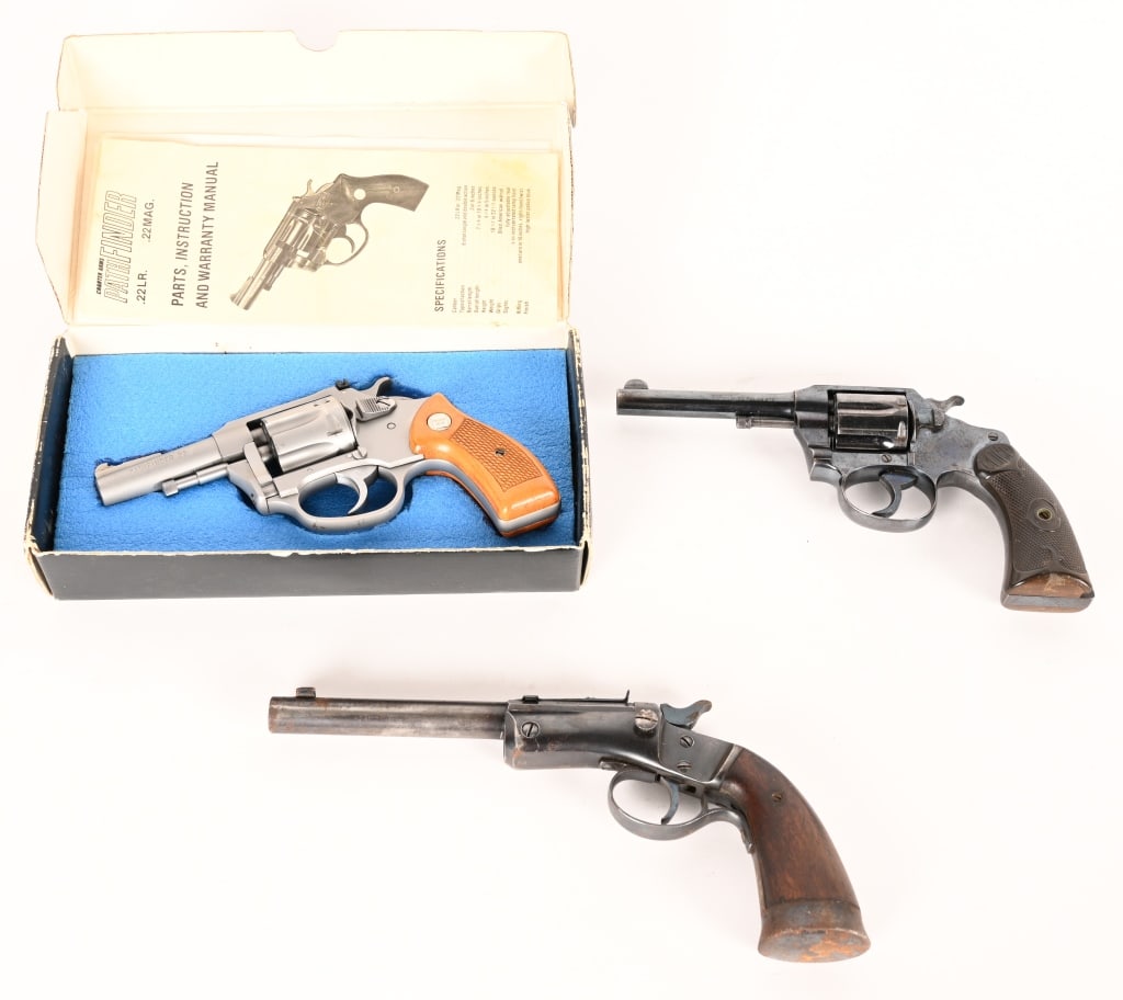 LOT OF 3 REVOLVER AND SINGLE SHOT PISTOLS (1 of 11)