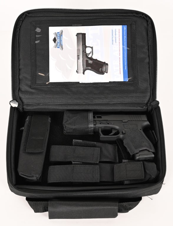 PALMETTO STATE ARMORY DAGGER PISTOL W/CASE: SERIAL NUMBER: FG162717. BARREL: 4 1/2". CALIBER: 9X19. The Palmetto State Armory (PSA) Dagger is a striker-fired pistol known as a strong Glock 19 clone, offering superior ergonomics, compatibility w
