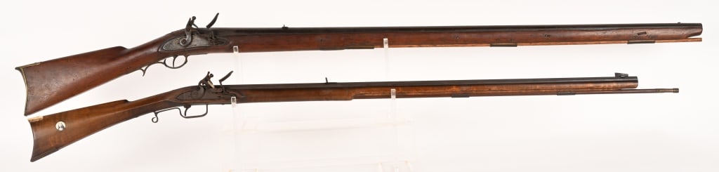 ENGLISH FLINTLOCK MUSKET & MODERN FLINTLOCK RIFLE (1 of 10)