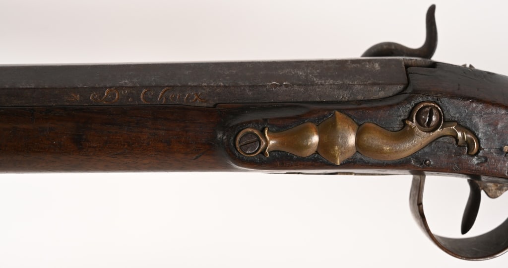 EARLY FLINTLOCK CONVERSION RIFLE, D. CHERIX - 8