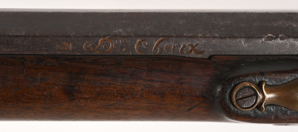 EARLY FLINTLOCK CONVERSION RIFLE, D. CHERIX - 9