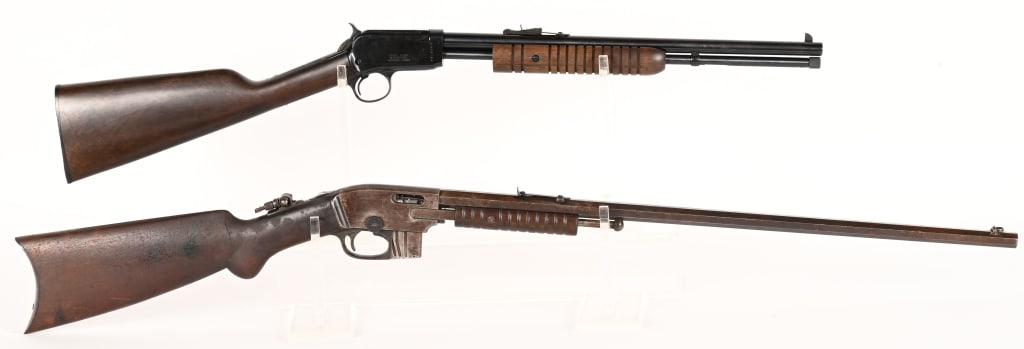 ANOTHER PAIR OF 22 CALIBER PUMP ACTION RIFLES (1 of 7)