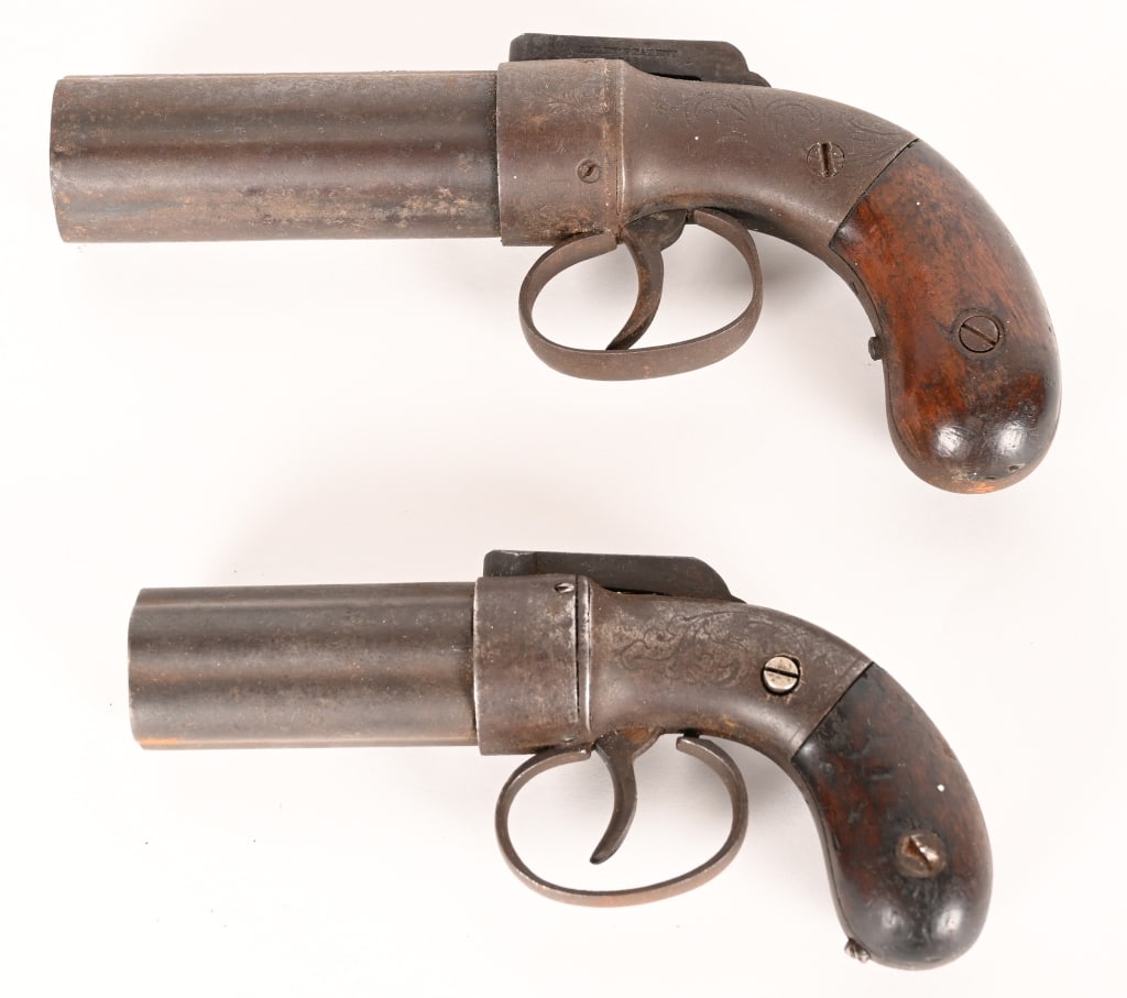 2- ALLEN TYPE PEPPERBOX PERCUSSION PISTOLS (1 of 9)