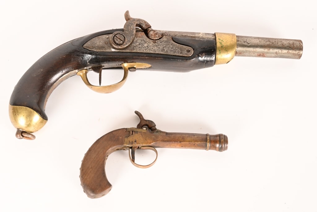 2- ANTIQUE PERCUSSION PISTOLS (1 of 7)
