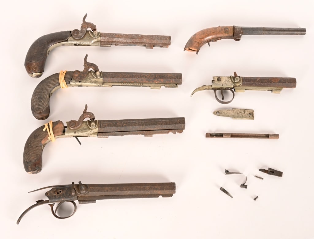 6- ENGLISH & BELGIAN PERUCSSION PISTOLS (1 of 6)