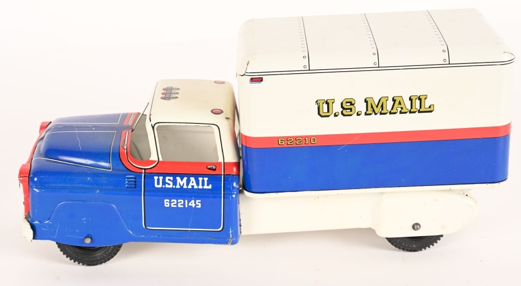 MARX US MAIL TRUCK: Marx US Mail Truck. All original with nice colors. 14" Excellent