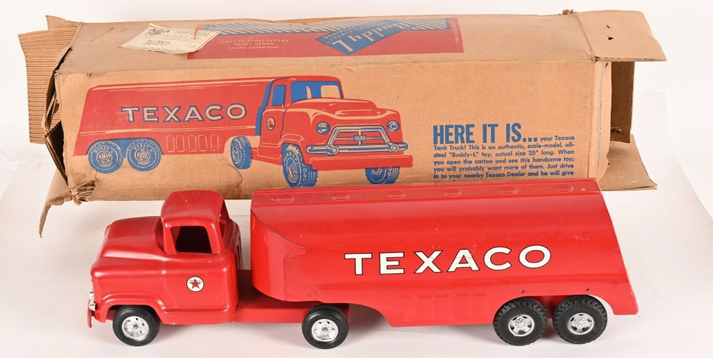 BUDDY L #5603 TEXACO TANK TRUCK w/ BOX (1 of 8)