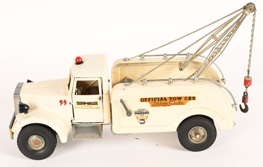 SMITH MILLER OFFICIAL TOW CAR TRUCK: Smith Miller Official Tow Car. All original with super clean paint and decals. 18" Excellent