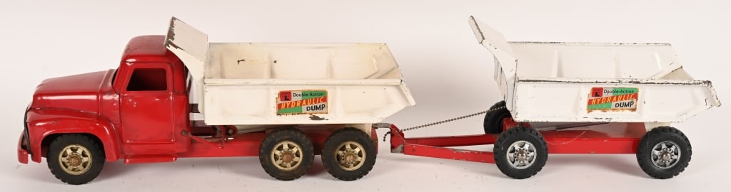 BUDDY L HYDRAULIC DUMP TRUCK & TRAILER (1 of 6)
