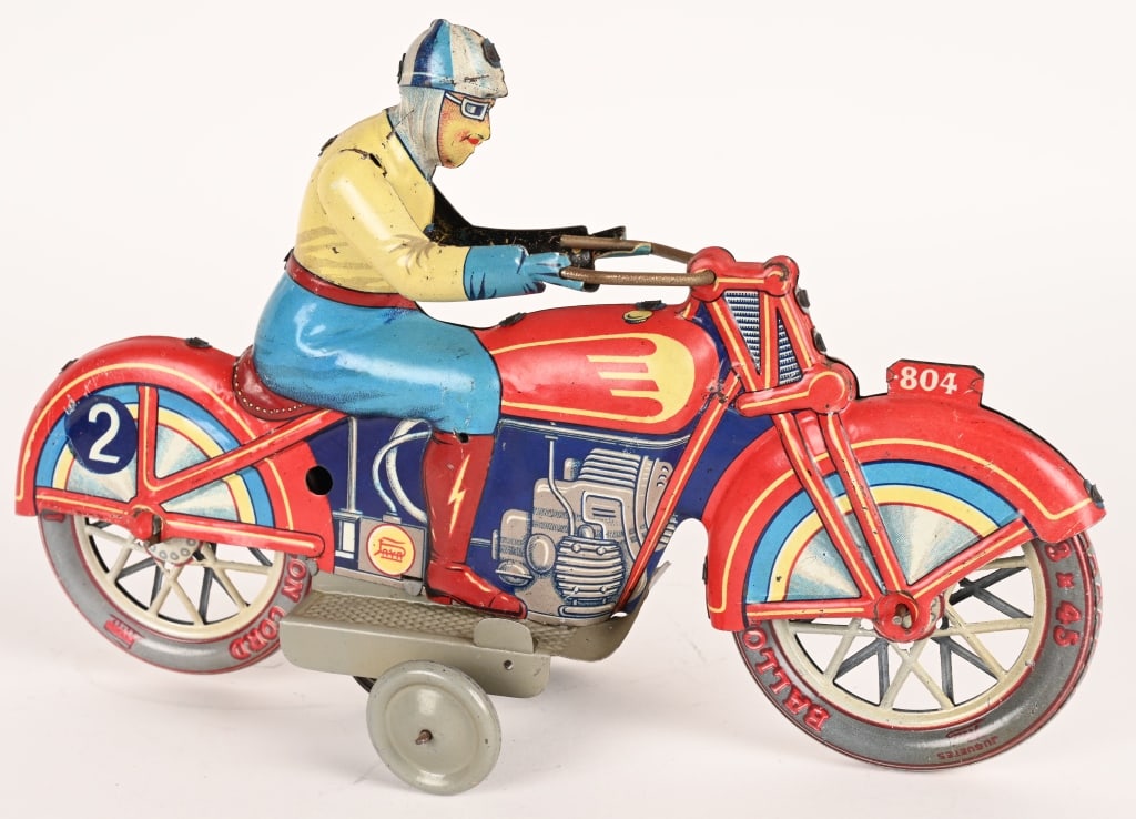 PAYA TIN WINDUP #2 RACING MOTORCYCLE (1 of 8)