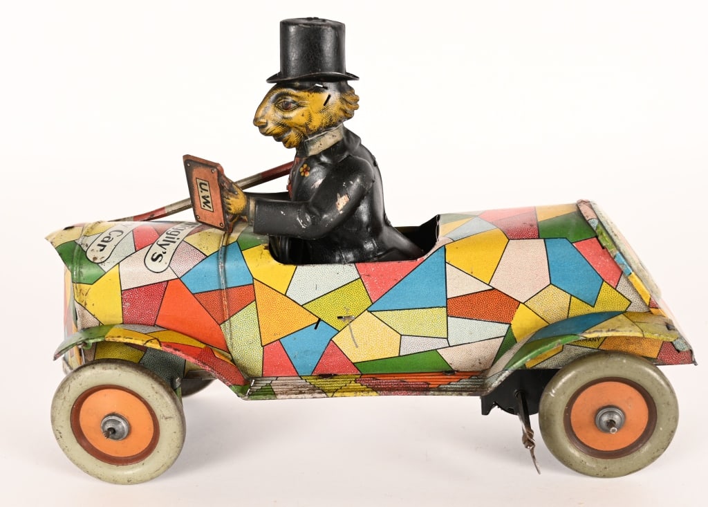 DISTLER TIN WINDUP UNCLE WIGGILY CRAZY CAR (1 of 6)