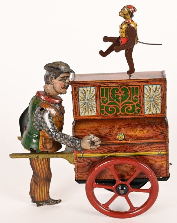 DISTLER TIN WINDUP ORGAN GRINDER & MONKEY (1 of 6)