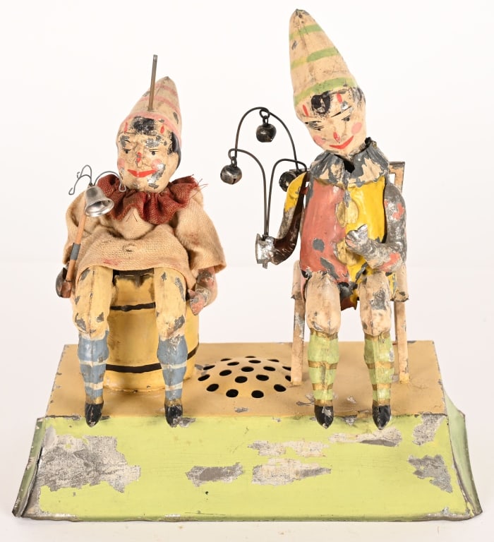 GUNTHERMANN HAND PAINTED WINDUP CLOWN MUSICIANS (1 of 7)