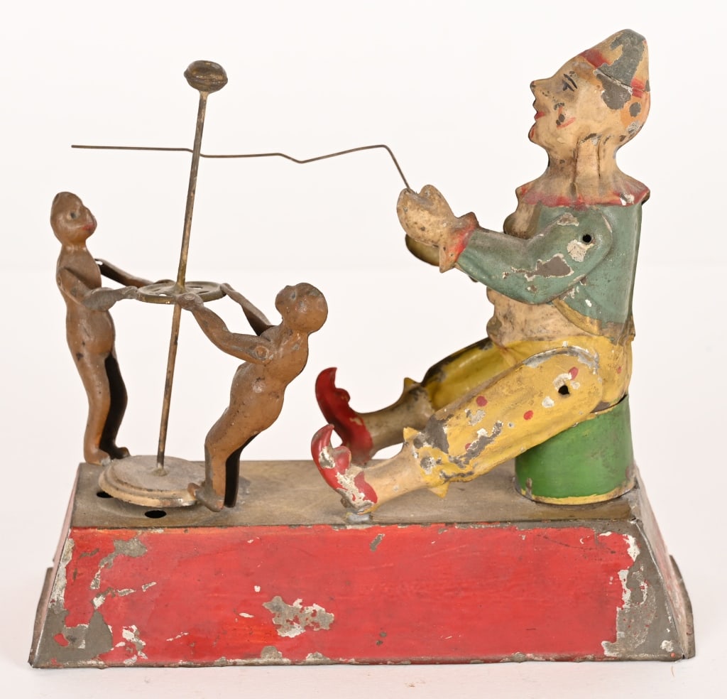 GUNTHERMANN HAND PAINTED TIN CLOWN & MONKEYS (1 of 5)