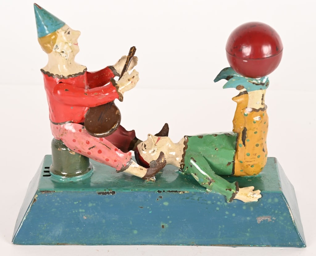 GUNTHERMANN HAND PAINTED TIN PERFORMING CLOWNS (1 of 5)