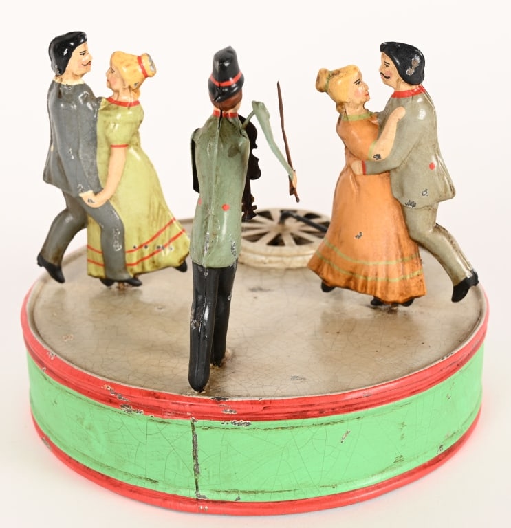 GERMAN HAND PAINTED TIN DANCING COUPLES - 3