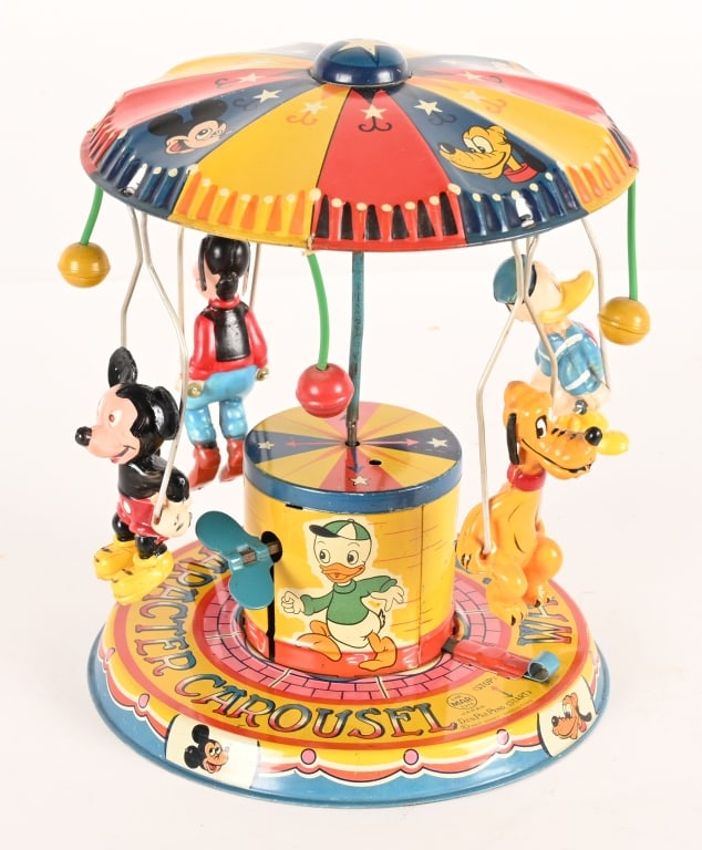 LINEMAR WINDUP WALT DISNEY CHARACTER CAROUSEL (1 of 5)