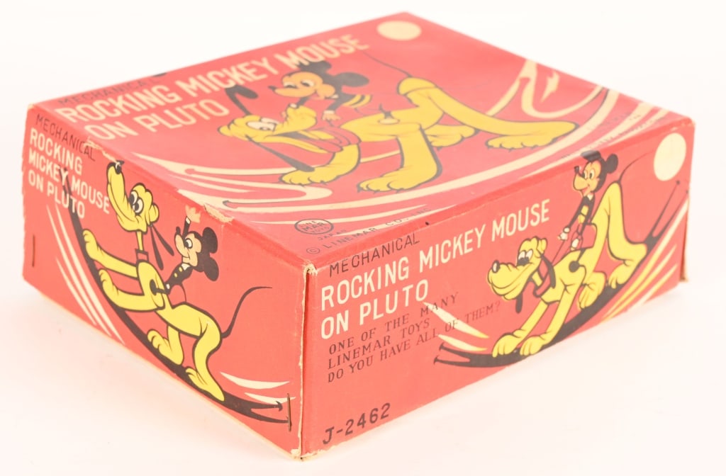 LINEMAR ROCKING MICKEY MOUSE ON PLUTO w/ BOX - 7