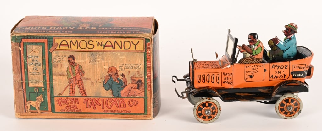 MARX TIN WINDUP AMOS & ANDY FRESH AIR TAXI (1 of 5)