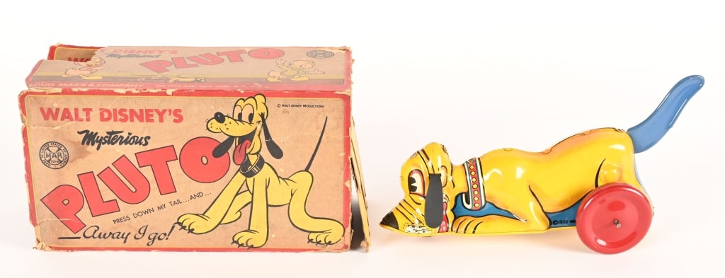 MARX TIN WINDUP MYSTERIOUS PLUTO w/ BOX (1 of 6)