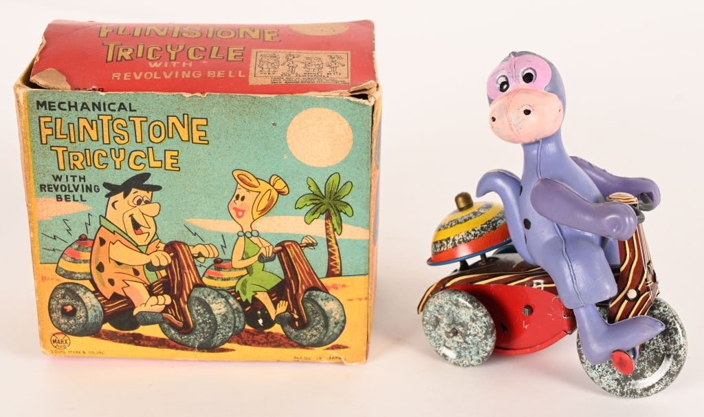 LINEMAR WINDUP DINO ON TRICYCLE w/ BOX (1 of 6)