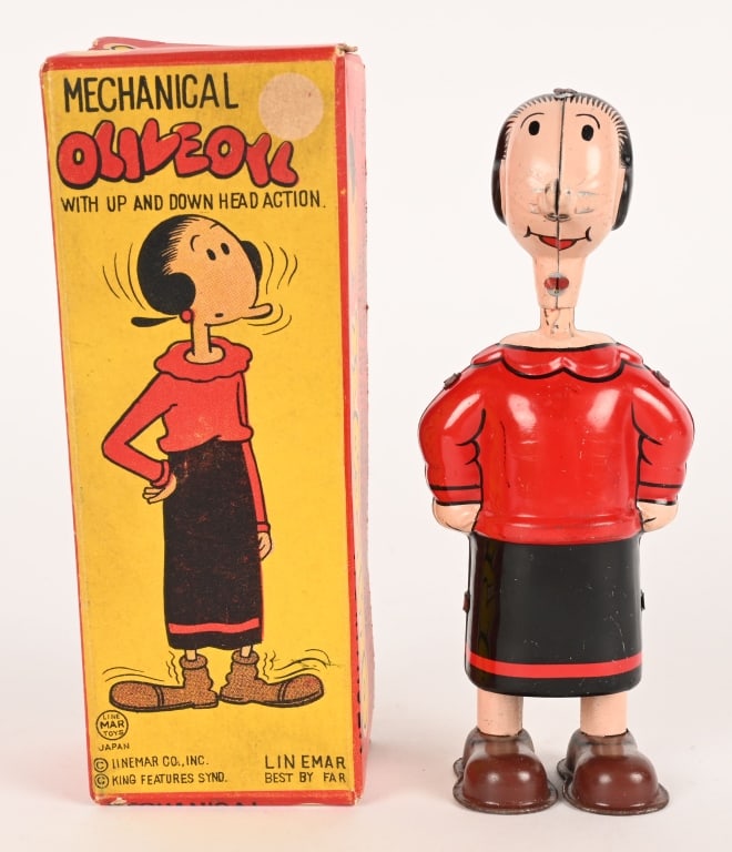 LINEMAR TIN WINDUP MECHANICAL OLIVE OYL w/ BOX (1 of 13)