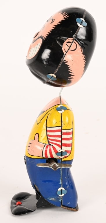 LINEMAR WINDUP MECHANICAL MEAN MAN "NODDER" w/BOX - 3