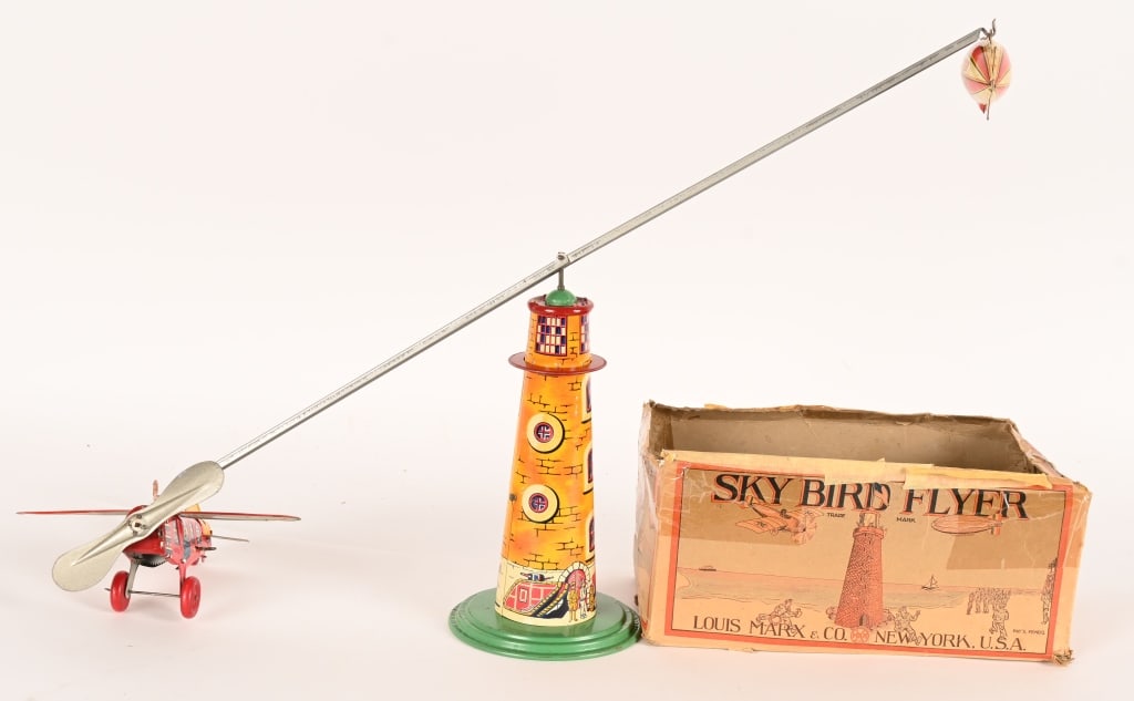 MARX TIN WINDUP SKY BIRD FLYER w/ BOX (1 of 7)