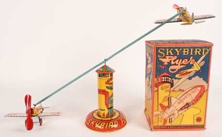 MARX TIN WINDUP SKYBIRD FLYERS w/ BOX