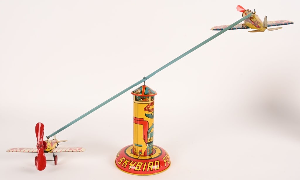 MARX TIN WINDUP SKYBIRD FLYERS w/ BOX - 2