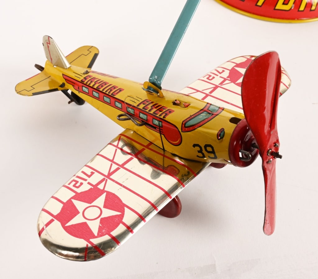 MARX TIN WINDUP SKYBIRD FLYERS w/ BOX - 3