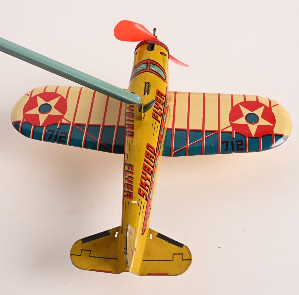 MARX TIN WINDUP SKYBIRD FLYERS w/ BOX - 5