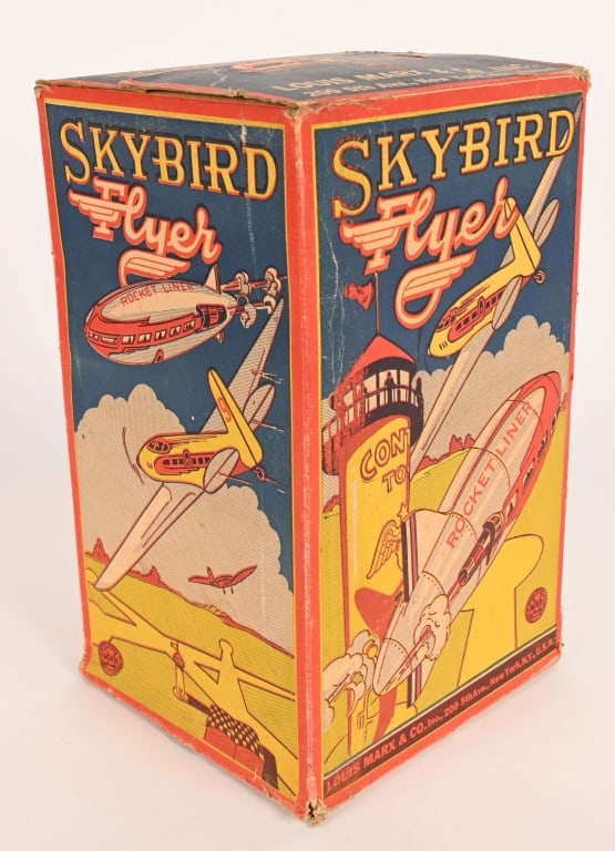 MARX TIN WINDUP SKYBIRD FLYERS w/ BOX - 6