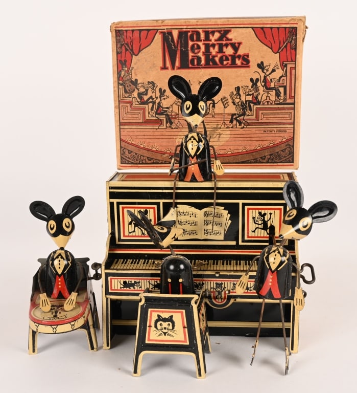 MARX TIN WINDUP MERRY MAKERS BAND w/ BOX (1 of 13)