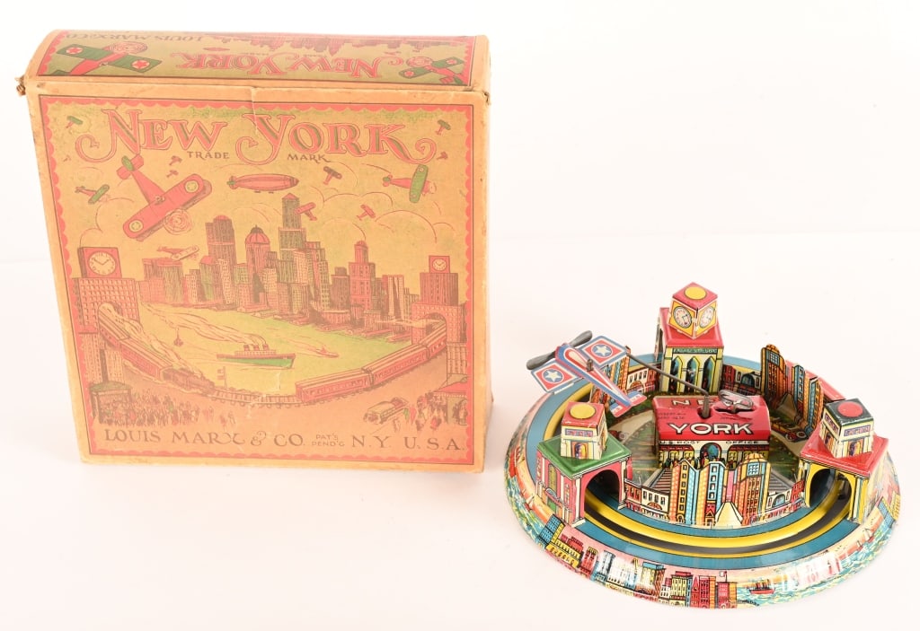 MARX TIN WINDUP NEW YORK w/ BOX (1 of 7)